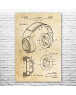 Headphones Patent Print Poster