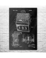 Automatic Juke Box Patent Print Poster