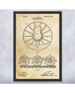 Locomotive Train Wheels Patent Framed Print