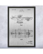 Aircraft Carrier Catapult Patent Framed Print