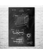 Shower Curtain Rod Patent Print Poster