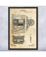 Toilet Paper Fixture Patent Framed Print
