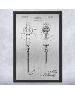 Trolley Meat Hook Patent Framed Print