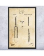 Cricket Bat Patent Framed Print