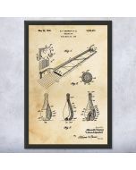 Bowling Lane Patent Framed Print