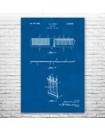 Styling Comb Patent Print Poster