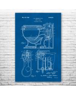 Toilet Patent Print Poster