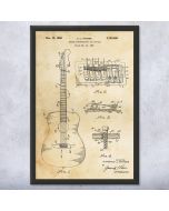 Acoustic Guitar Bridge Patent Framed Print