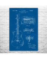 Acoustic Guitar Bridge Patent Print Poster