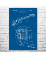 Bass Guitar Patent Print Poster