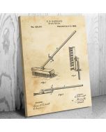 Push Broom Patent Canvas Print