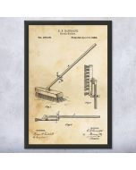 Push Broom Patent Framed Print