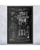 Gas or Oil ICE Engine Patent Framed Print