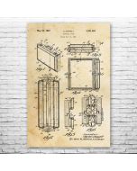Briefcase Patent Print Poster