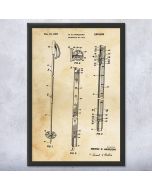 Ski Pole Patent Framed Print