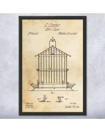 Bird Cage Patent Framed Print