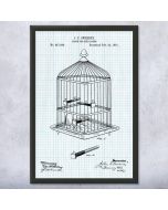 Bird Cage Perch Patent Framed Print