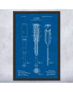 Push Drill Patent Framed Print
