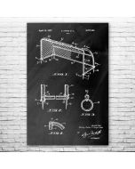 Soccer Goal Patent Print Poster