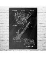 Crawler Crane Patent Print Poster
