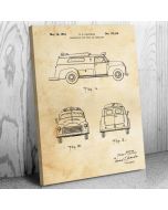 Retro Ambulance Patent Canvas Print