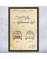 Retro Ambulance Patent Framed Print