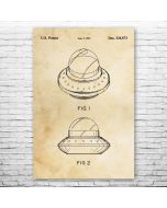 Flying Saucer Patent Print Poster