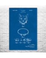 Cat Collar Patent Print Poster
