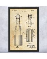 Champagne Bottle Patent Framed Print