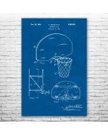 Basketball Goal Patent Print Poster