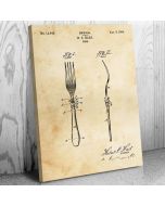 Fork Patent Canvas Print