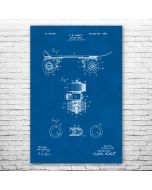 Skate Wheels Patent Print Poster