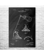 Desk Lamp Patent Print Poster