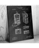 Hidden Flask Patent Canvas Print