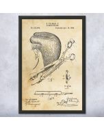 Barbers Scissors Patent Framed Print