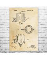 Whiskey Tap Patent Print Poster