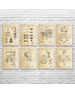Bathroom Patent Prints Set of 8