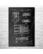 Piano Keys Patent Print Poster