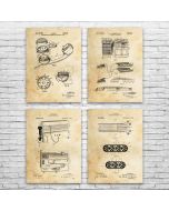 Telephone Patent Posters Set of 4