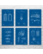 Thomas Edison Inventions Posters Set of 6