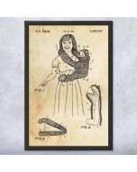 Monkey Hand Puppet Patent Framed Print