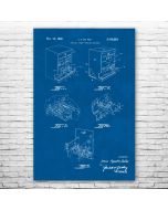 Stamp Vending Machine Patent Print Poster
