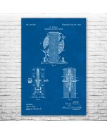 Nikola Tesla Magentic Motor Patent Print Poster