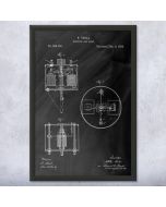 Nikola Tesla Arc Lamp Patent Framed Print
