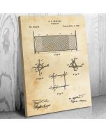 Tennis Net Patent Canvas Print