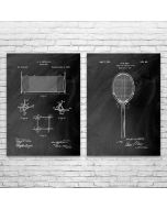 Tennis Patent Patent Prints Set of 2