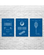 Tennis Patent Posters Set of 3
