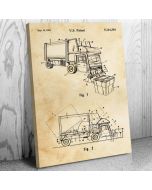 Garbage Truck Patent Canvas Print
