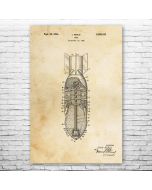 Aerial Bomb Patent Print Poster