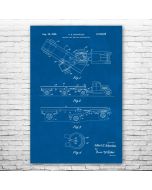 Flatbed Trailer Patent Print Poster